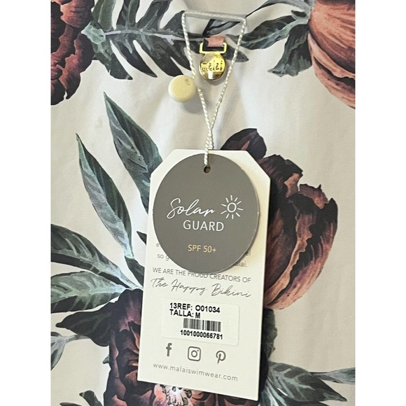 MALAI •Women M• Chacalal Nilo One Piece Long Sleeve Floral Swimsuit NWT $218 - Picture 8 of 13